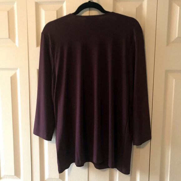 NWOT Charter Club Plus Faux-Wrap Hardware Top - Picture 5 of 6